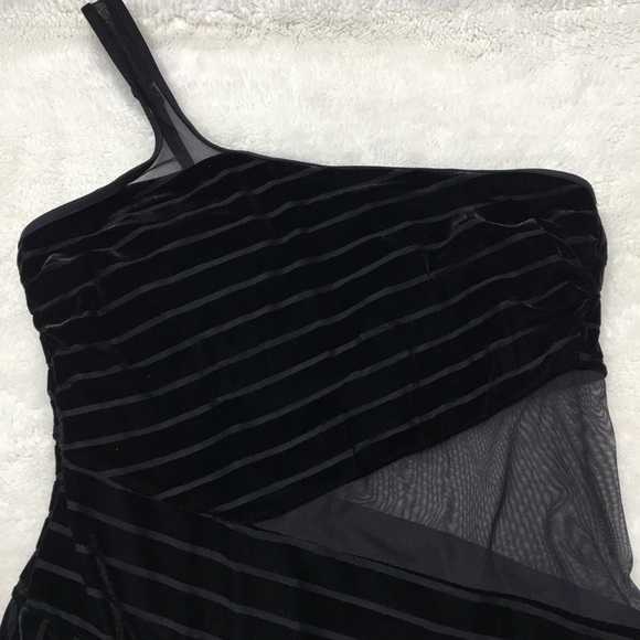 Kenneth Cole Black Sultry Velvet One Shoulder Swimsuit Medium One-piece Bathing - Picture 11 of 15